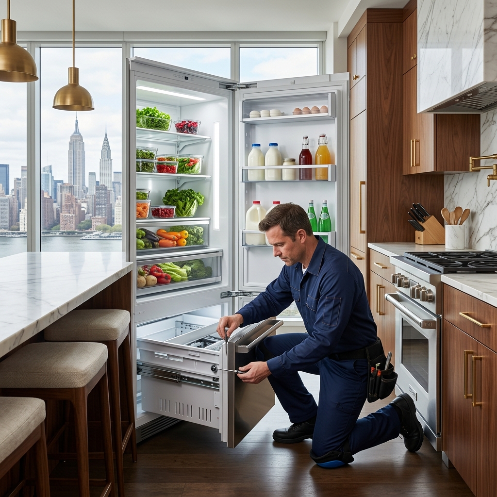 Upper West Side Manhattan brownstone Sub Zero refrigerator repair